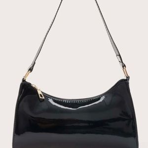 “Patent Leather Baguette Bag” 🖤